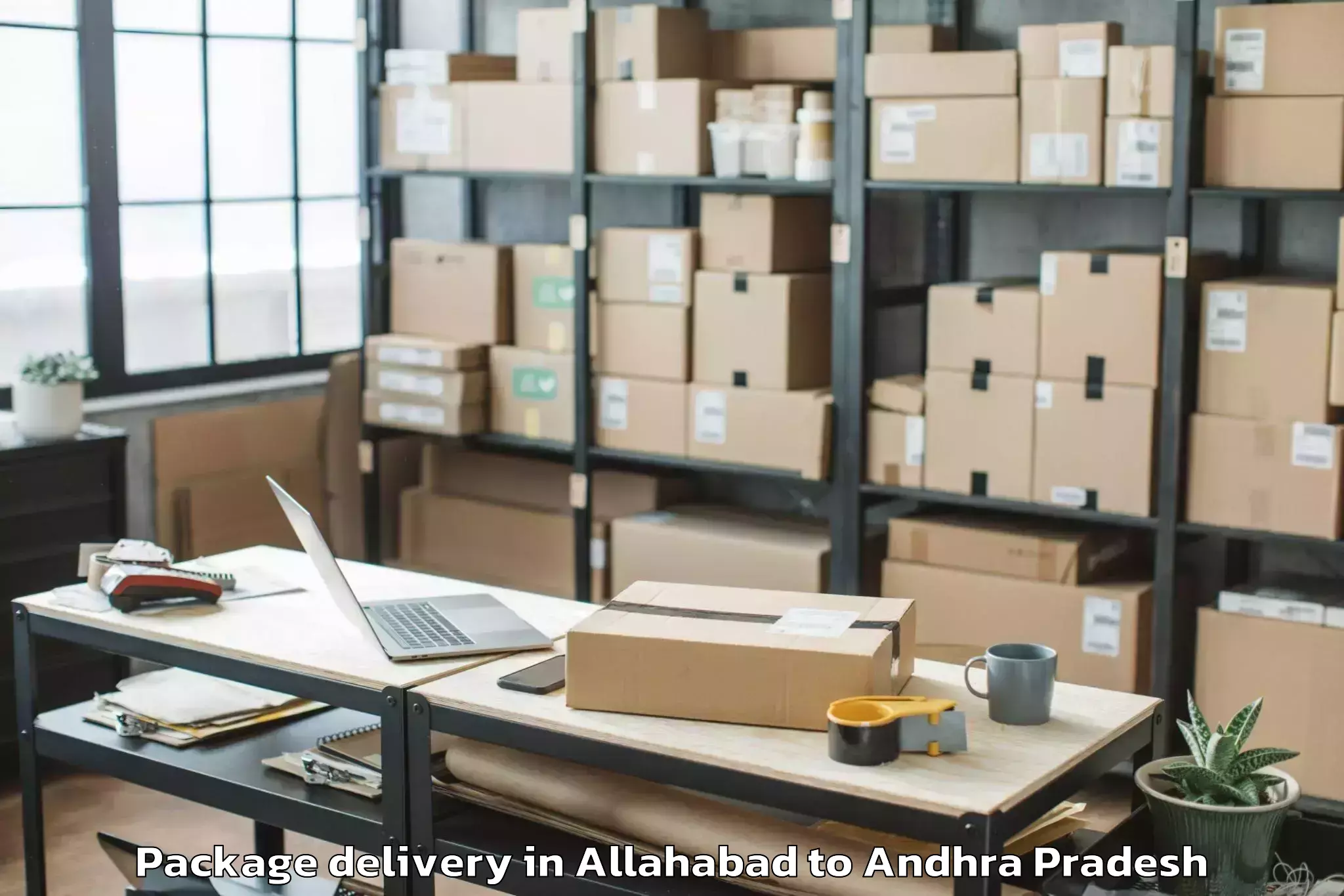 Easy Allahabad to Valetivari Palem Package Delivery Booking